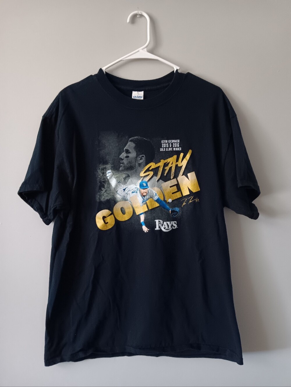 Tampa Bay Rays "Stay Golden" Kevin Keirmaier Black Graphic Tee - Picture 2 of 4